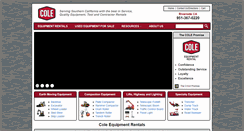 Desktop Screenshot of coleequipmentrental.com